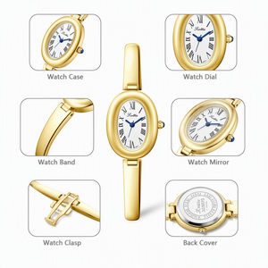 Orologio <span class=keywords><strong>da</strong></span> <span class=keywords><strong>Donna</strong></span> Scottie Factory con Logo Personalizzato 9780c, <span class=keywords><strong>Lusso</strong></span> Leggero, Moda, Bracciale Sottile Ovale, Impermeabile 30BAR, in Acciaio Inossidabile, al Quarzo - Product Image 3