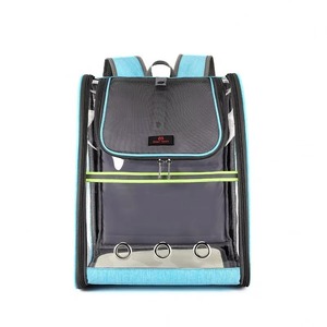 Sac à dos de transport transparent confortable pour animaux de compagnie, certifié BSCI, en tissu Oxford, pour chatons, chiots et petits chiens, idéal pour les week-ends. - Product Image 2