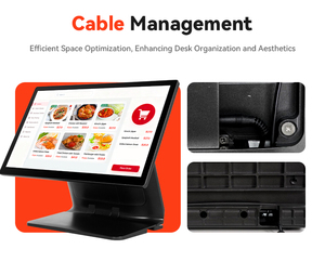 15.6inch Windows 10 tất cả-trong-một <span class=keywords><strong>POS</strong></span> Máy tính để bàn tiền mặt đăng ký thiết bị đầu cuối với 1080P hiển thị NFC được xây dựng trong 2D Scanner cho nhà hàng - Product Image 5