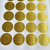 Autocollant de luxe en relief imprimé en 3D personnalisé logo de marque feuille d'or étiquettes adhésives autocollants