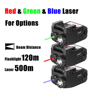 新しい到着コンパクト戦術懐中電灯レーザーと白色光コンボ赤緑青レーザーオプション懐中電灯 - Product Image 4