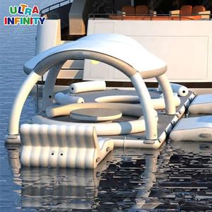 Sofá Inflable Relajante de Verano, Tumbona Flotante para <span class=keywords><strong>Lago</strong></span>, Cabañas Flotantes, Plataforma Flotante con Tienda de Campaña, Bana para Fiestas Acuáticas en Venta - Product Image 6