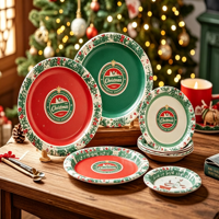 Assiettes jetables en papier pour mariage et fête, forme ronde blanche cristalline, assiettes à déjeuner pour restaurant, vente chaude