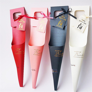 Caja de Flores de Papel Ecológica Personalizada <span class=keywords><strong>JUMI</strong></span> F-008, Moderna y Clásica, Ideal para el Día de San Valentín, la Más Vendida de Fábrica, en Forma Cónica, en Bolsa Individual - Product Image 2