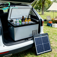 Réfrigérateur solaire pour voiture à économie d'énergie 50L DC12V, réfrigérateur solaire portable avec compresseur efficace, écologique pour le camping et la voiture