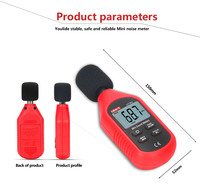 Mini-niveau de son portatif UT353, Instrument de mesure du bruit, 30 à 130db, testeur de voix numérique, moniteur et Instrument de test