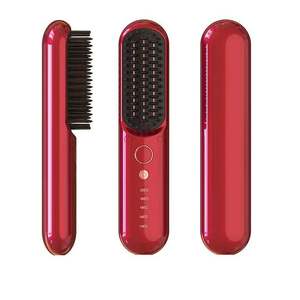 Affichage LCD de la température Verrou de sécurité électrique <span class=keywords><strong>sans</strong></span> <span class=keywords><strong>fil</strong></span> Rechargeable <span class=keywords><strong>Brosse</strong></span> à lisser les cheveux <span class=keywords><strong>Brosse</strong></span> à peigne chaude électrique <span class=keywords><strong>sans</strong></span> <span class=keywords><strong>fil</strong></span> - Product Image 4