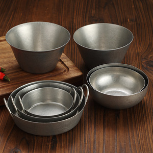Stainless Steel Condiment Bowl Set Stackable Double-Handled For Party Hotel Use - Product Image 1
