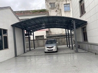 Auvent de terrasse en aluminium et polycarbonate, protection solaire et pluie pour balcon extérieur, abri de voiture simple pour 2 véhicules