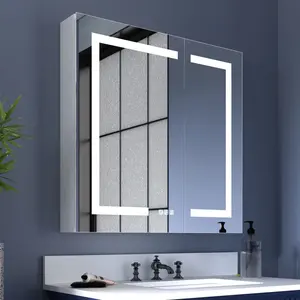 Armario de baño con espejo Rimini con luz LED 45x40x12 cm -  Embargosalobestia