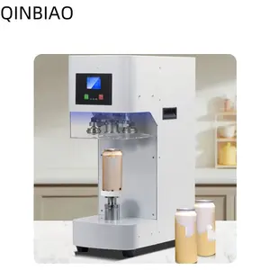 Stainless steel soda beer and plastic can sealing machine with packaging machine