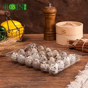 Quail Egg Carton 24 Holes Plastic Egg Tray With Lid Clear Clamshell Disposable Wholesale Pet/pvc Blister Food 19.8*13.5*3.9cm