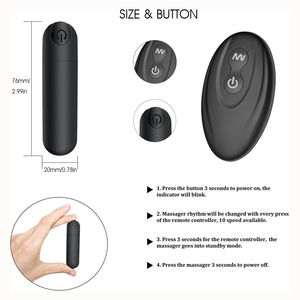 Nuovo 10-Speed impermeabile Wireless telecomando in Silicone USB vibratore Mini proiettile doppio amore per l'uovo giocattolo del sesso per le donne Vagina vibratore - Product Image 4