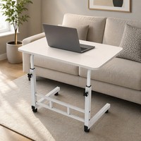 Plateau de lit compact et écologique pour ordinateur portable avec lampe LED et support de téléphone intégré pour le travail à domicile, depuis le lit, le canapé ou le fauteuil