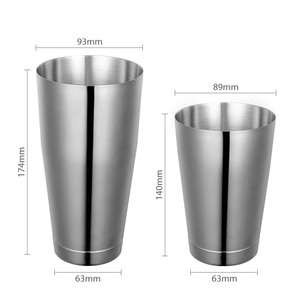 Facile da separare Boston Shaker <span class=keywords><strong>Set</strong></span> 18oz & 28oz <span class=keywords><strong>Cocktail</strong></span> Shaker in acciaio inox 201 per la produzione di bevande accetta personalizzato - Product Image 3