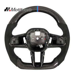 พวงมาลัยคาร์บอนไฟเบอร์แท้แบบกำหนดเองสำหรับ BMW G45 G60 G61 G70 G9X M5 G90 G99 X3 ซีรีส์ 5 7 อุปกรณ์ตกแต่งภายในรถยนต์ - Product Image 1