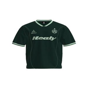 Produsen Kaos Sublimasi Kain Polyester Dry Fit HEALY, Kaos V-Neck Sepak Bola Custom untuk Pria - Product Image 1