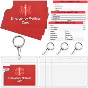 Portachiavi di Emergenza Medica con Carta d'Identità e Portafoglio con Porta Badge Richiudibile per Operatori Sanitari - Product Image 1