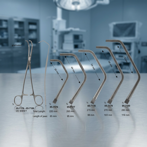 ชุดเครื่องมือผ่าตัด Vitra Instruments DeBakey Tangential Occlusion Clamp ขนาด 220 มม. แบบใช้มือ ผลิตจากสแตนเลสเกรดพรีเมียม ระดับ Class I - Product Image 2