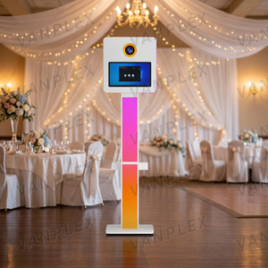 <span class=keywords><strong>Meilleur</strong></span> prix : Cabine photo <span class=keywords><strong>selfie</strong></span> 15,6 pouces pour mariages, compatible avec les appareils photo reflex numériques et reflex, support LED RGB, machine de partage social - Product Image 1