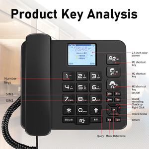 Téléphone sans fil de meilleure qualité Téléphone sans fil fixe Fente pour carte SIM Téléphone sans fil avec routeurs Wifi sans fil 4g FICANKT26(1F) - Product Image 4