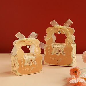 CSMD fabricants chinois Yiwu <span class=keywords><strong>fournisseurs</strong></span> pas cher en gros pliant <span class=keywords><strong>meilleurs</strong></span> <span class=keywords><strong>voeux</strong></span> Beige faveur de mariage porte faveurs boîte-cadeau pour la fête - Product Image 3