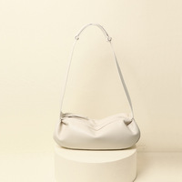 Sac à main de luxe pour femme, en cuir souple, imperméable, avec fermeture éclair, bandoulière simple, porté épaule ou sous le bras, idéal pour l'hiver