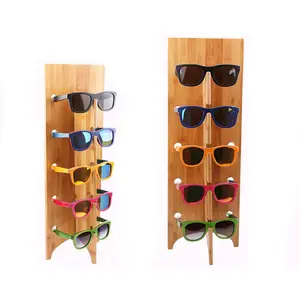 Organizador de exhibición de gafas, estuche de madera para exhibición de gafas