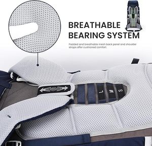 Zaino con telaio interno <span class=keywords><strong>75L</strong></span> con copertura antipioggia zaino montagna escursionismo - Product Image 4