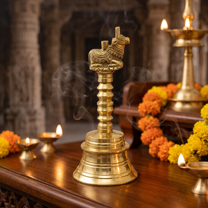 Campana Religiosa de Latón Chapada en Oro Personalizable con Opciones de Grabado/Logotipo, Acabado Pulido para el Hogar, Templo, Feng Shui - Product Image 2