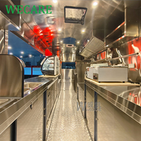 WECARE Foodtruck de Concession Remorque Traiteur Entièrement Équipée Camion Ambulant Café Glace Burger Pizza avec Cuisine Complète