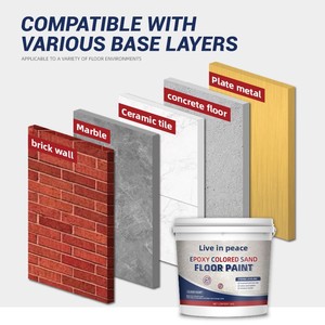 Epoxy <b>Colored</b> <b>Sand</b> Floor Paint Wear-Resistant Resin Indoor Factory Garage Non-Slip Water Resistant Strong Leveling Floor Coating - Product Image 2