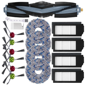 Accessoires pour aspirateur Ecovacs Deebot X1 Omin/TURBO <span class=keywords><strong>T10</strong></span> Omin/X2 <span class=keywords><strong>OMNI</strong></span> X5 PRO <span class=keywords><strong>OMNI</strong></span> : sacs, brosse principale, chiffon, filtre HEPA, pièces détachées - Product Image 1