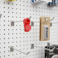 Cerradura Metálica Antirrobo para Estantes, Mini Candado Rojo, Resistente y Confiable, Cerradura de Seguridad ABS Antirrobo para Centros Comerciales