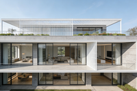 Villa de luxe préfabriquée moderne de 4 à 6 chambres, structure en acier léger, maison de villégiature