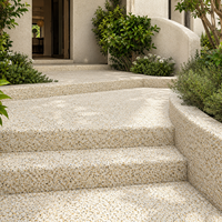 Revêtement de surface en résine de polyuréthane antidérapant sans joint, pavage de galets décoratifs naturels, tapis de pierres perméables pour les environs des piscines