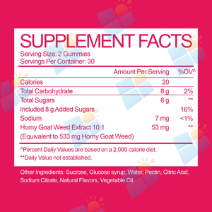 Integratore SUNI OEM ODM a Marchio Privato, Estratto di Epimedium in Gommose per Energia e Libido Maschile, Vendita all'Ingrosso - Product Image 2