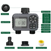 CCOWAY Arroseur intelligent extérieur à minuterie avec temporisation automatique de la pluie (7 jours) et double vanne pour l'irrigation domestique