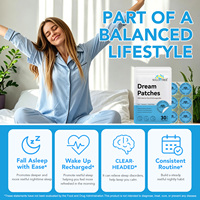 Patchs Transdermiques OEM à Marque Blanche Longue Durée et Imperméables pour le Sommeil, à base de Valériane et d'Ashwagandha, pour le Soutien de la Santé du Sommeil