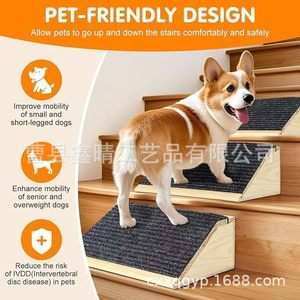 Wooden Pet Ramp Dog Stairs Movable Climbing <b>Ladder</b> Durable Rectangular Single Size For Dogs - Product Image 3