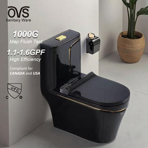 Ovs Cupc Modern <strong>Black</strong> Floor Mounted Wc <strong>Toilet</strong> Prices Sanitary Ware Luxury Ceramic Gold Elongated <strong>Toilet</strong> Bowl For Bathroom - Product Image 1