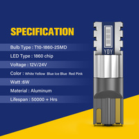 RCJ T10 W5W Lese lampe Auto lampen 12v 2SMD Auto breiten lampe für Signal leuchten LED-Kennzeichen leuchte