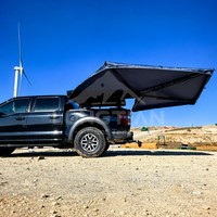 Auvent latéral robuste pour véhicule, double poteau 270 degrés sans LED, abri de camping extérieur pour SUV, voyages et overlanding