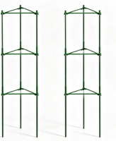 Supports de plantes de tomates réglables pour l'extérieur, piquets robustes en métal pour légumes grimpants et concombres, avec attaches pour plantes