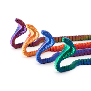 Serpiente Impresa en 3D, Cobra de Cristal 3D con Articulaciones Flexibles, Decoración para el Hogar y la Oficina, Juguete de Escritorio Ejecutivo para Adultos y Niños - Product Image 6
