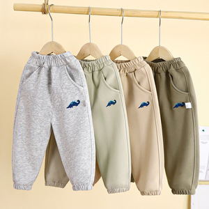 <span class=keywords><strong>Pantaloni</strong></span> in Cotone per Ragazzi alla Moda, Vendita all'Ingrosso, Vita Elastica, Colori Uniti, <span class=keywords><strong>Pantaloni</strong></span> Sportivi per Bambini da 1 a 7 Anni - Product Image 1