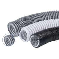 Conduit flexible composite PVC-aluminium double couche épaissi ; Joint d'expansion CVC pour conduit d'extraction de hotte - Plusieurs longueurs