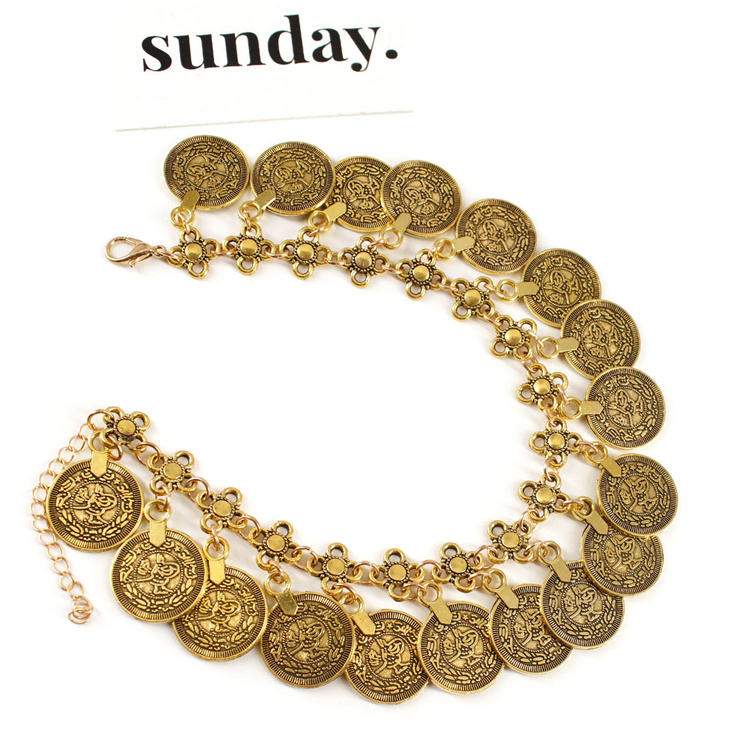 Yheakne Boho Palla A Piedi Nudi Sandalo Catena D'oro Satellite Cavigliera Anello Dito Del Piede Cavigliera Vintage Stratificato Braccialetto Estate Piede Catena Gioielli Per Le Donne E Le Ragazze - Foto 3