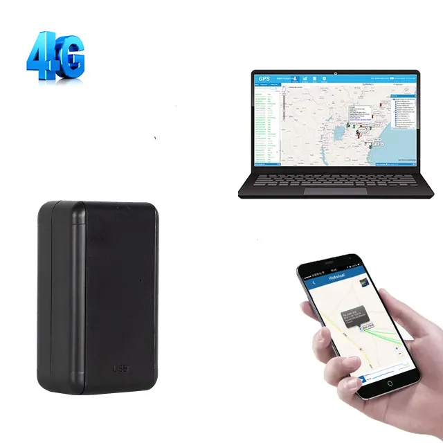 Recargable 5600mAh Long Standby GPS Tracker Gestión de activos Mini GPS Magnético SOS 360 días Tiempo de espera súper largo