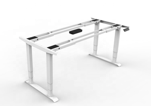 Muebles de oficina ergonómicos, soporte de cuatro monitores, mesa de oficina, marco de escritorio de pie, escritorio de elevación eléctrica, escritorio ajustable en altura - Product Image 2